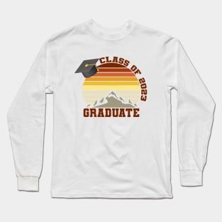 Class of 2023 Retro Sunset Graduate Long Sleeve T-Shirt